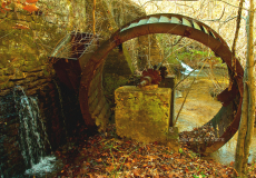 Vade Mecum Dam and Water Wheel at Hanging Rock State Park, photo by Johannah H. Stern